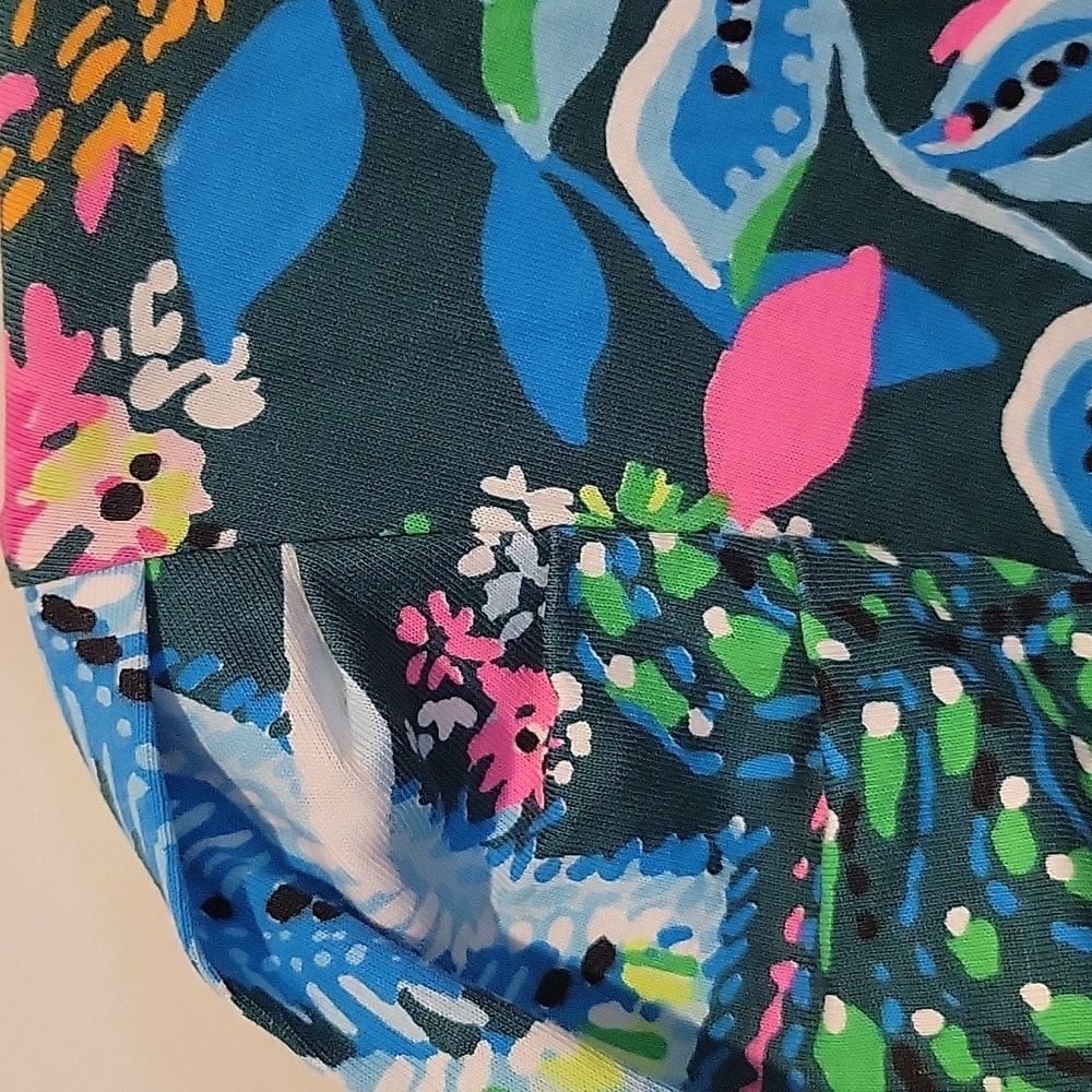 Lilly Pulitzer Colorful Patterned Dress Small Green/Pink - Picture 3 of 10
